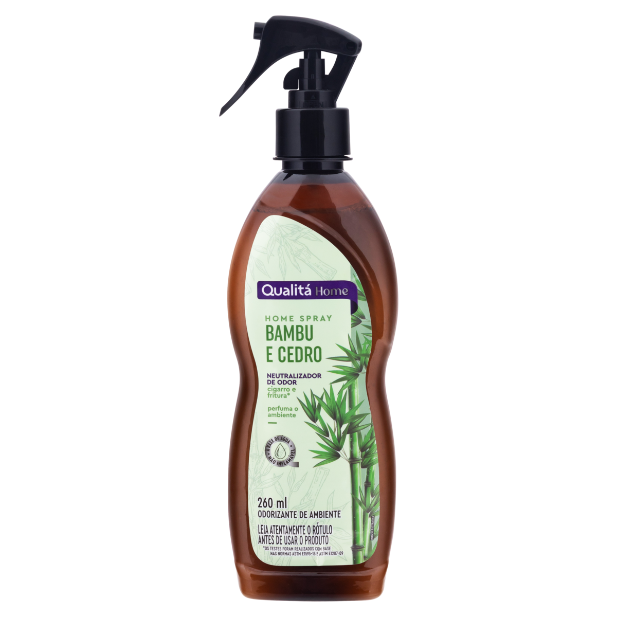 Odorizador de Ambiente Bambu e Cedro Qualitá Home Frasco 260ml Borrifador