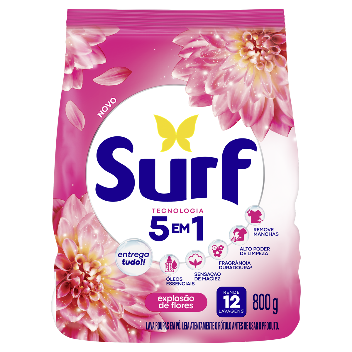 Lava Roupa SURF 5em1 Mix de Flores 800g