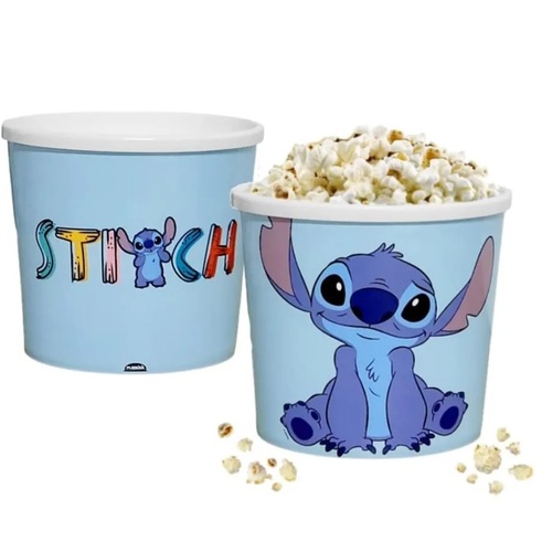 Balde P/pipoca Plasutil Decorado Stitch 2,1l