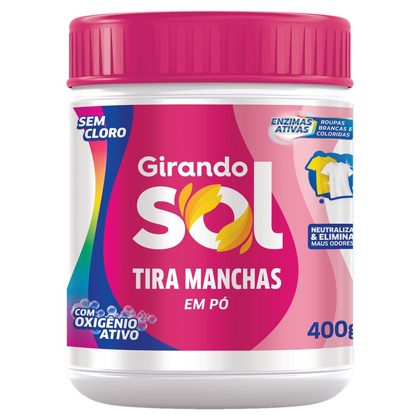 Tira-manchas em Pó Girando Sol 400g - Sem Cloro - Pote