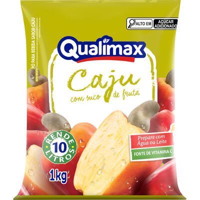 Refresco em Pó Qualimax Cajú 1kg