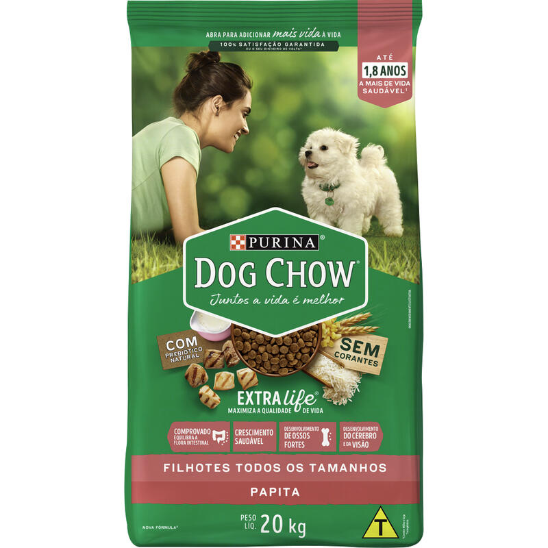 Alimento para Cães Filhotes Dog Chow Papita 20kg