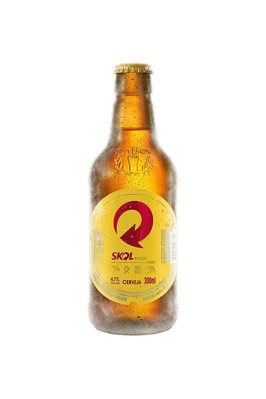 Cerveja SKOL Pilsen Vasilhame Retornável Dourada 300ml