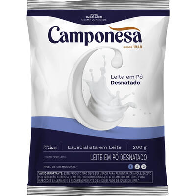 Leite em Pó Camponesa Desnatado 200g