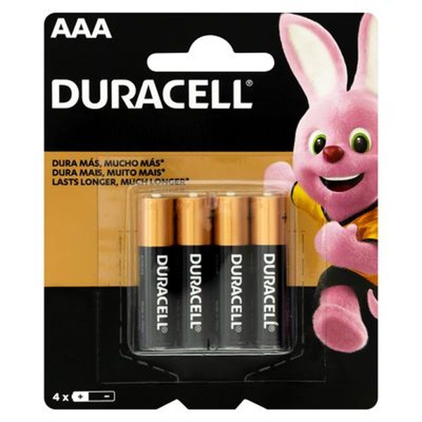 Pilha Duracell Alcalina AAA - Palito - Com 4 Pilhas