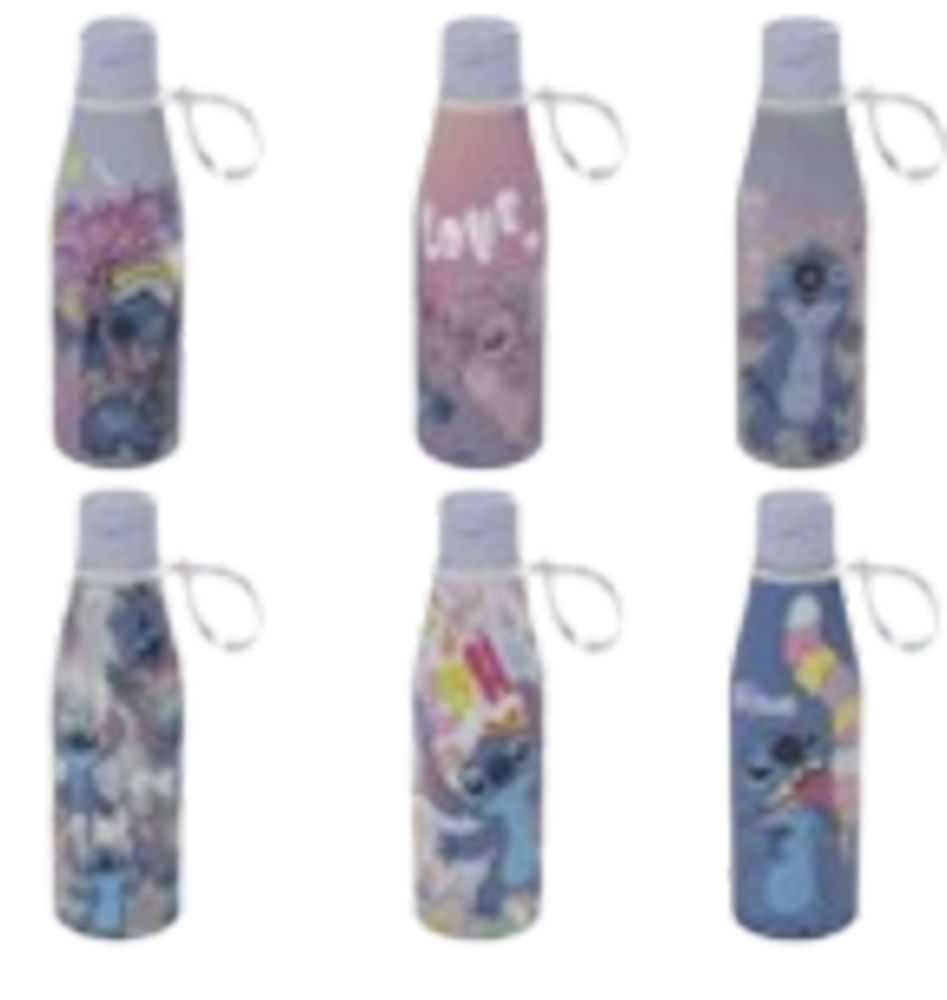 Garrafa Plasutil Descartavel Stitch 530ml