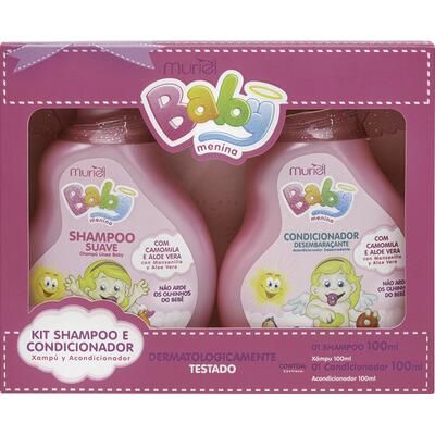 Kit Infantil Muriel Baby Shampoo + Condicionador Rosa