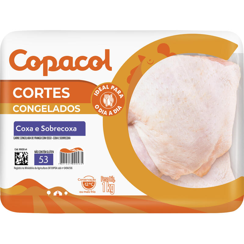 Coxa e Sobrecoxa de Frango Copacol Congelada 1kg