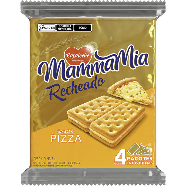 Biscoito Recheado Mamma Mia Pizza 93,3g