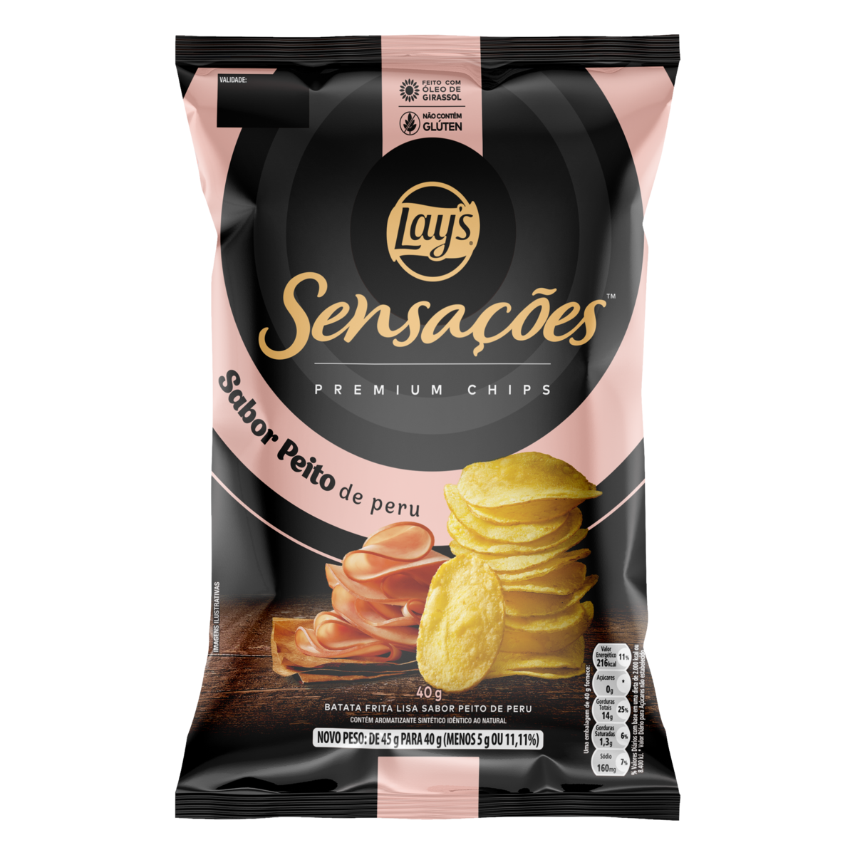 Batata Frita Lisa Peito de Peru Lays Sensações Premium Pacote 40g