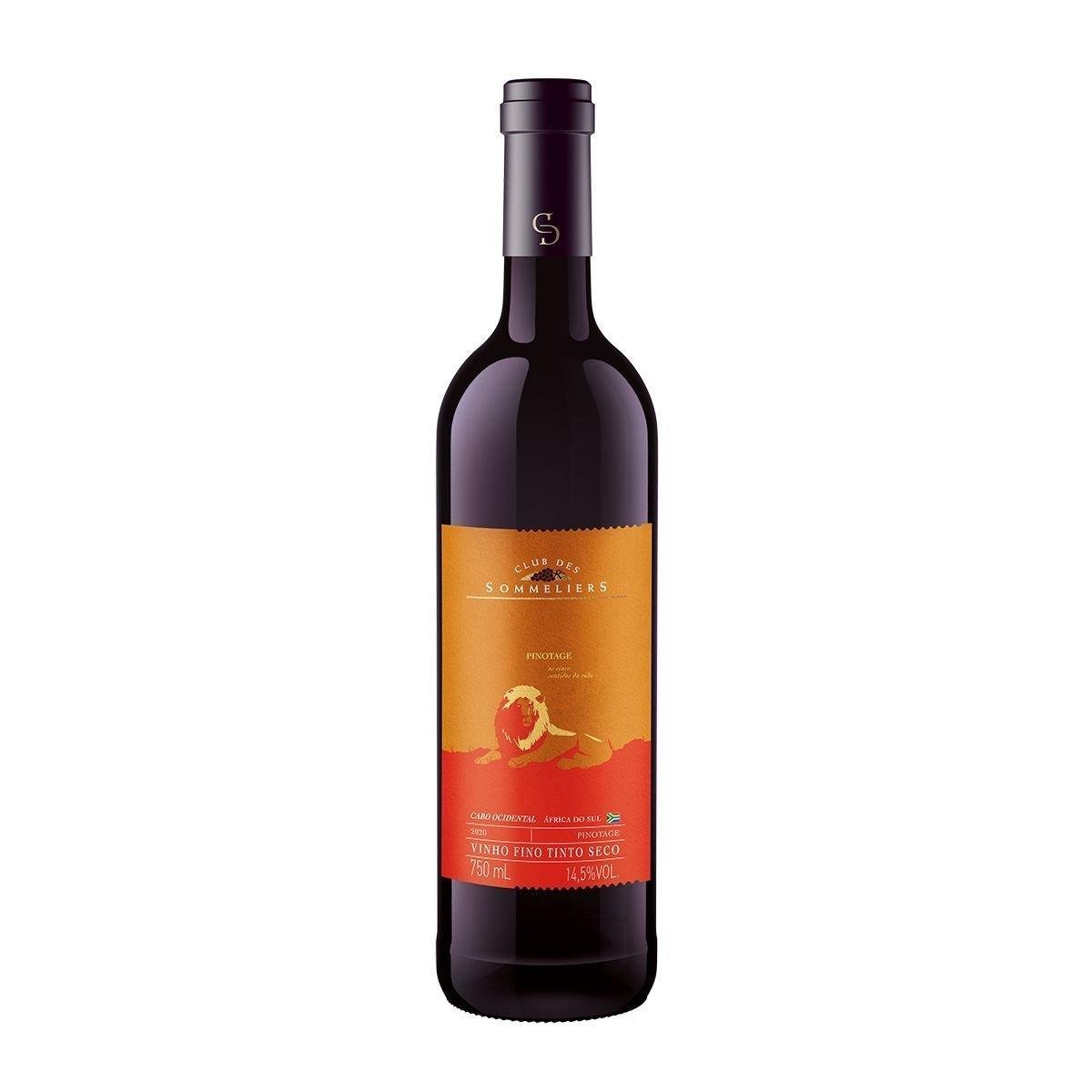 Vinho Tinto Sul Africano Clube Des Sommeliers Pinotage 750ml