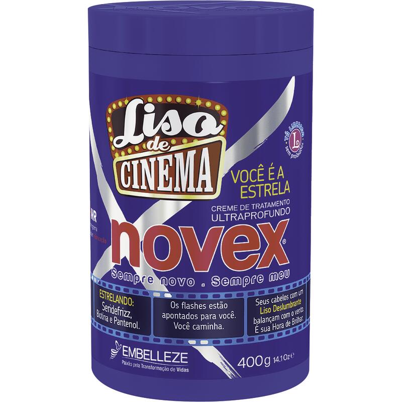 Creme de Tratamento para Cabelo Novex Liso de Cinema 400ml