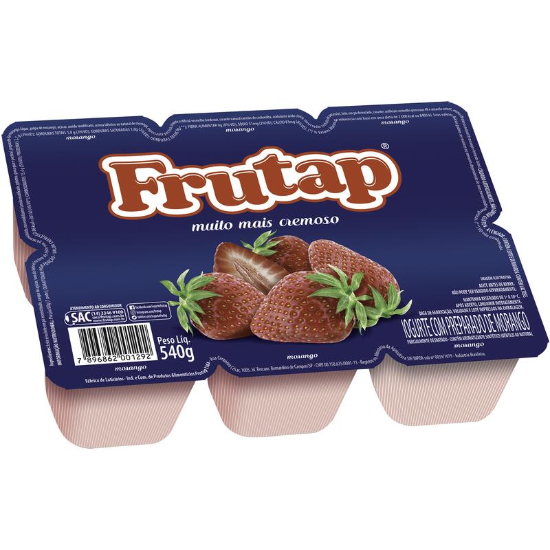 Iogurte com Polpa de Fruta Frutap Morango 540g