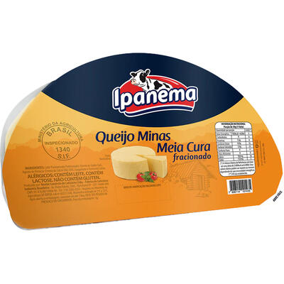Queijo Minas Ipanema Meia Cura Preço por quilo na peça