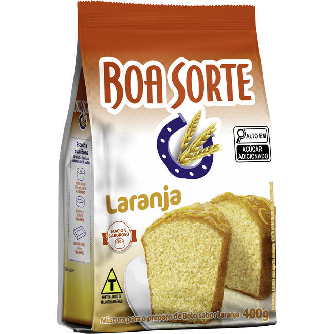 Mistura para Bolo Boa Sorte Laranja 400g