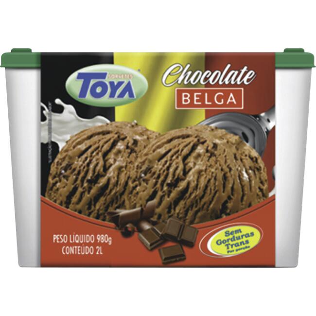 Sorvete Toya Chocolate Belga 2L
