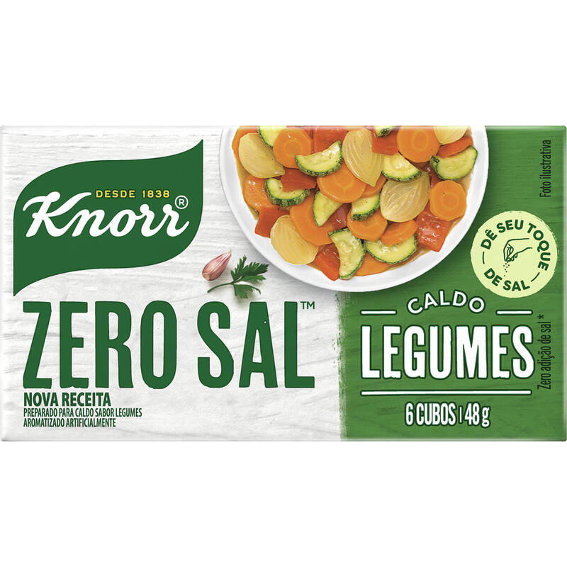Caldo de Legumes Knorr Zero sal 48g