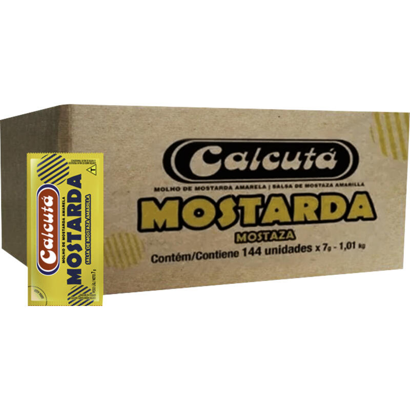 Molho de Mostarda Calcutá Minissachê 144x7g