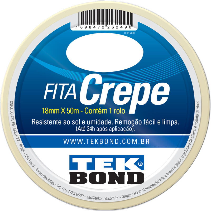 Fita Crepe Tekbond 18mm x 50m un