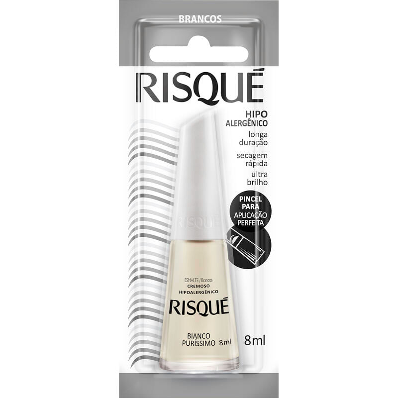 Esmalte Risqué Cremoso Bianco Puríssimo 8ml