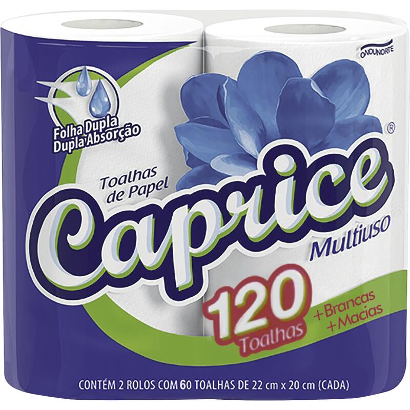 Toalha de Papel Caprice 60 folhas 2 rolos