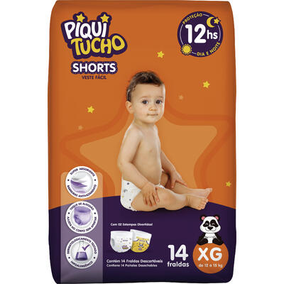 Fralda Piquitucho Shorts XG 14 un