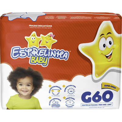 Fralda Descartável Estrelinha G 60 un