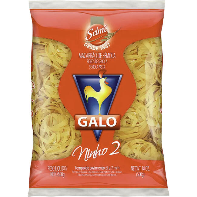 Macarrão de Sêmola Ninho 2 Galo Pacote 500g