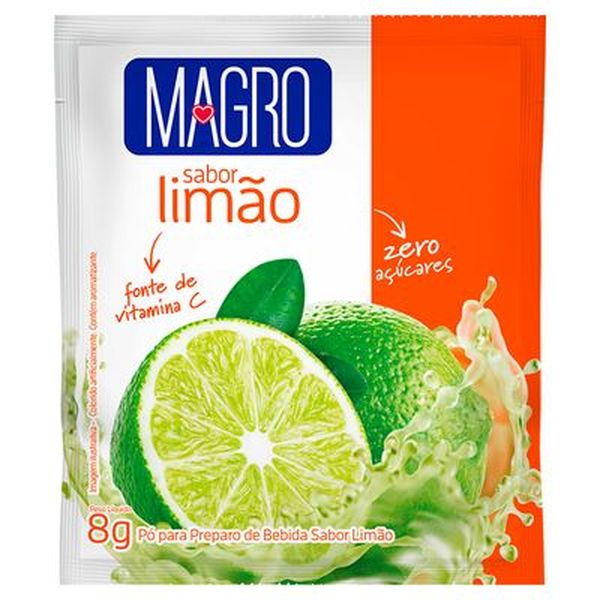 Refresco em Pó Magro 8g - Zero Açúcar - Limão