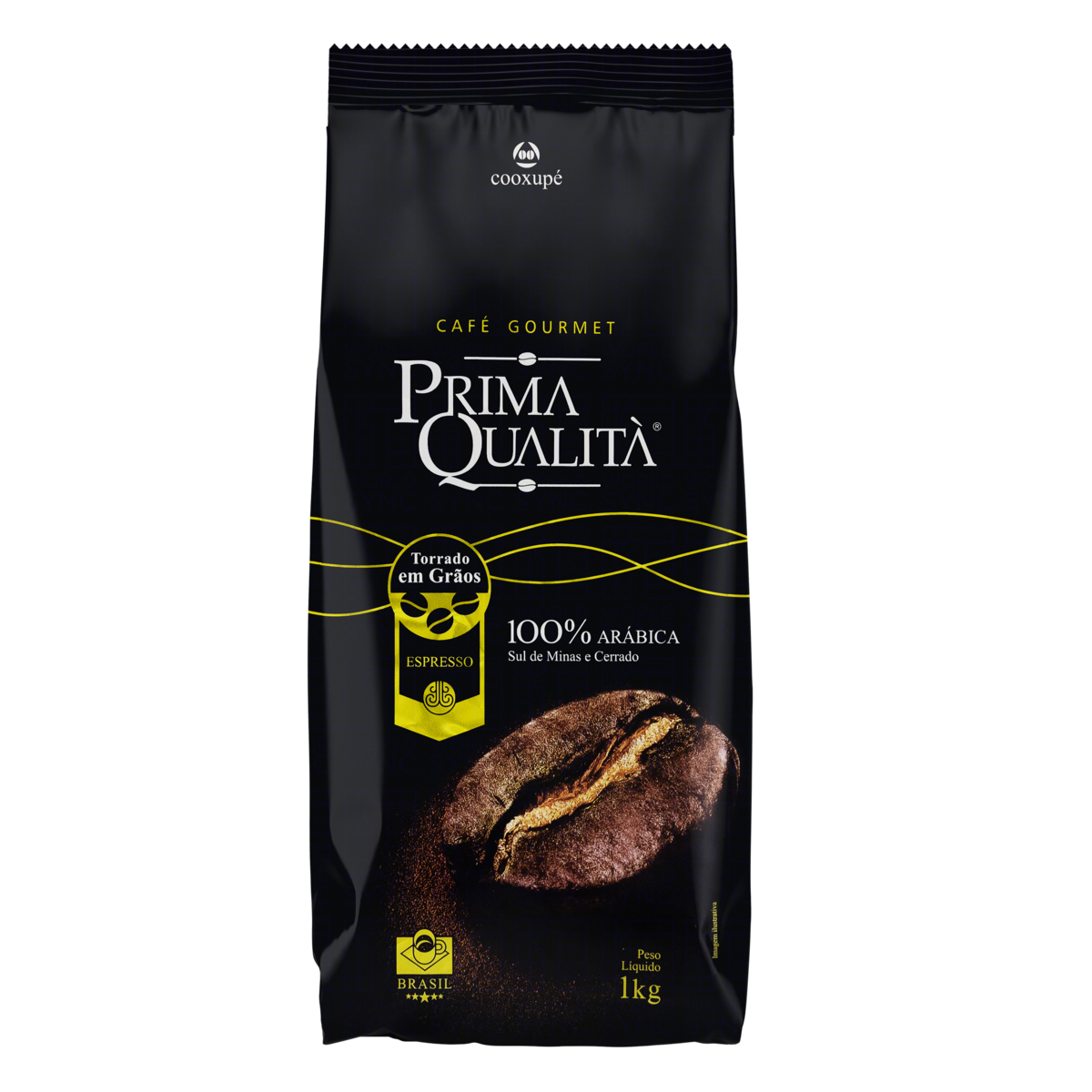 Café Torrado em Grãos Prima Qualità Gourmet Pacote 1kg