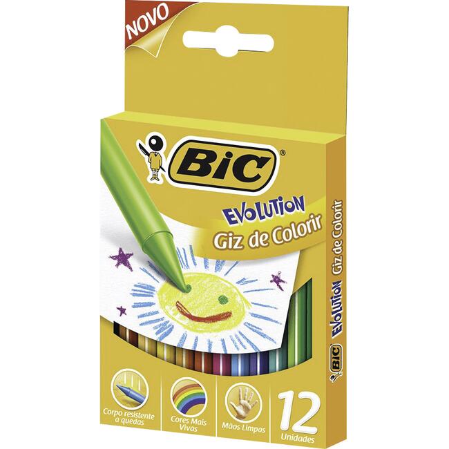 Giz de Cera Bic 12 cores un