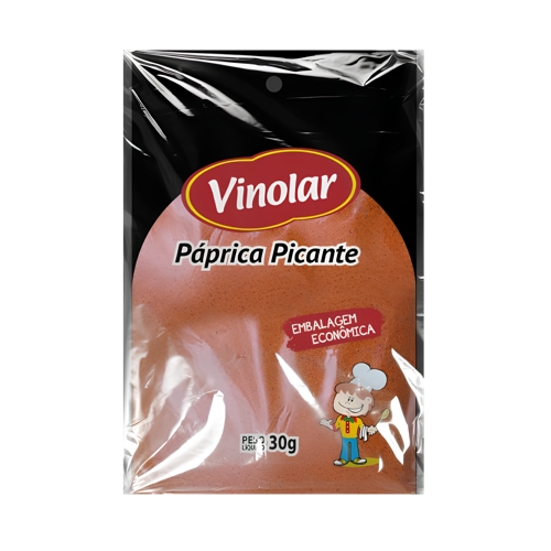 Tempero Vinolar Paprica Picante Embalagem Econômica 30g