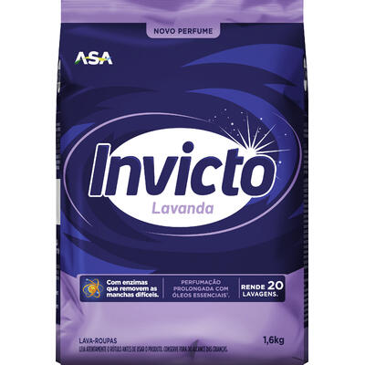 Lava Roupas em Pó Invicto Lavanda 1,6kg