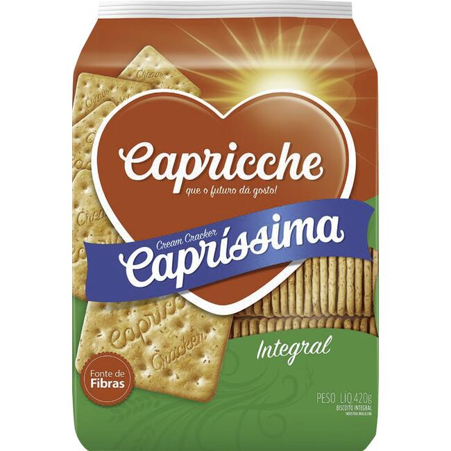 Biscoito Capricche Cracker Integral 420g