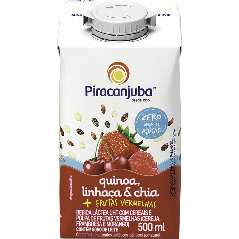 Bebida Láctea Zero Piracanjuba Frutas vermelhas 500ml