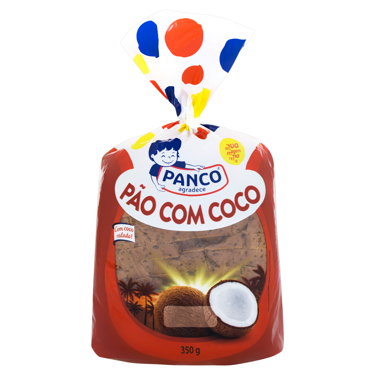 Pão Caseiro Coco Panco Pacote 350g