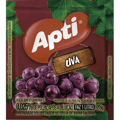 Refresco em Pó Apti Uva 25g
