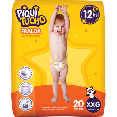 Fralda Descartável Piquitucho Mega XXG 20 un