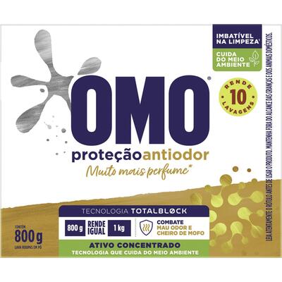 Lava Roupas em Pó Omo Proteção Antiodor 800g