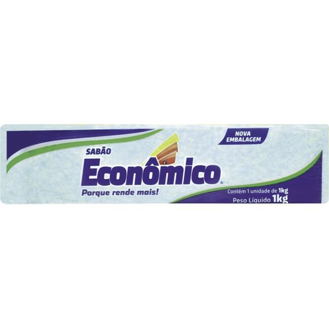 Sabão em Barra Econômico Marmorizado - Azul 1Kg