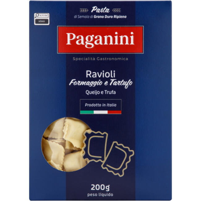 Massa de Ravioli Paganini Queijo e Trufa 200g