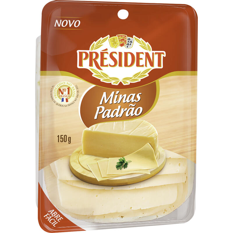 Queijo Président Minas Fatiado 150g