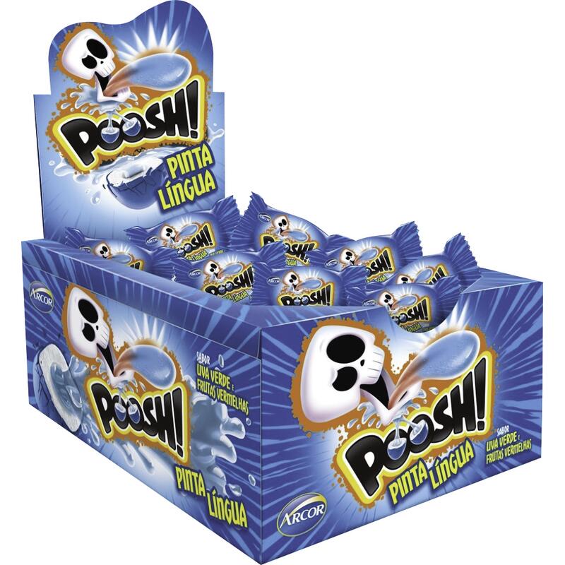 Chiclete Arcor Poosh Pinta língua 200g