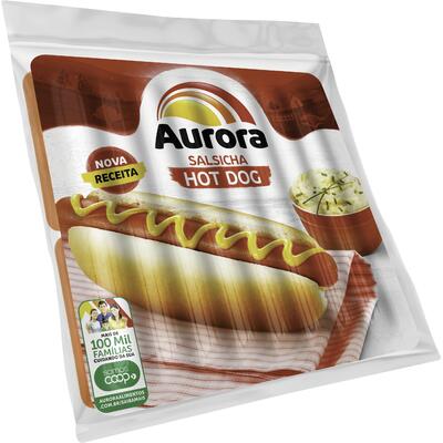 Salsicha Hot Dog Aurora Congelada 3kg