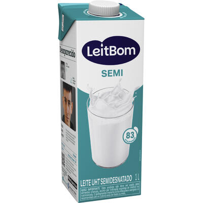 Leite Longa Vida Leitbom Com tampa Semi 1L