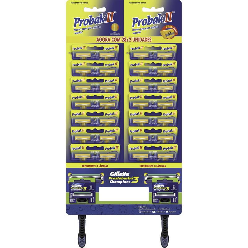 Aparelho de Barbear Probak II 28 un+Gillette 2un