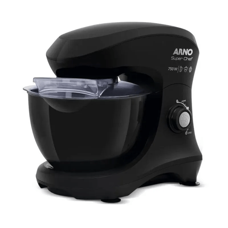 Batedeira Planetária Arno Super Chef 750W 5L 15 velocidades Preta KM01