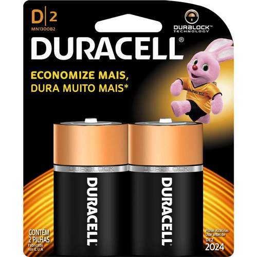 Pilha DURACELL  com 2 unidades