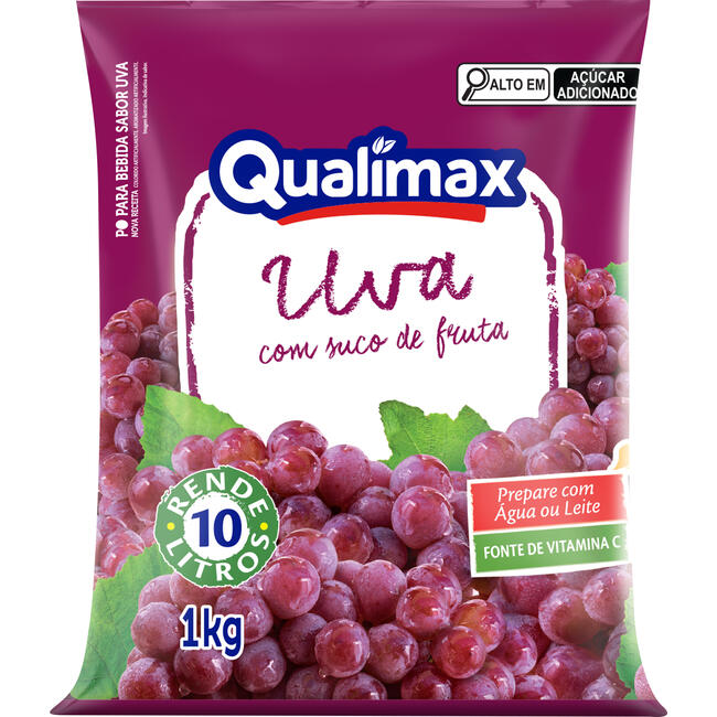 Refresco em Pó Qualimax Uva 1kg