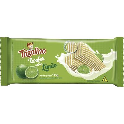 Biscoito Wafer Trigolino Limão 115g